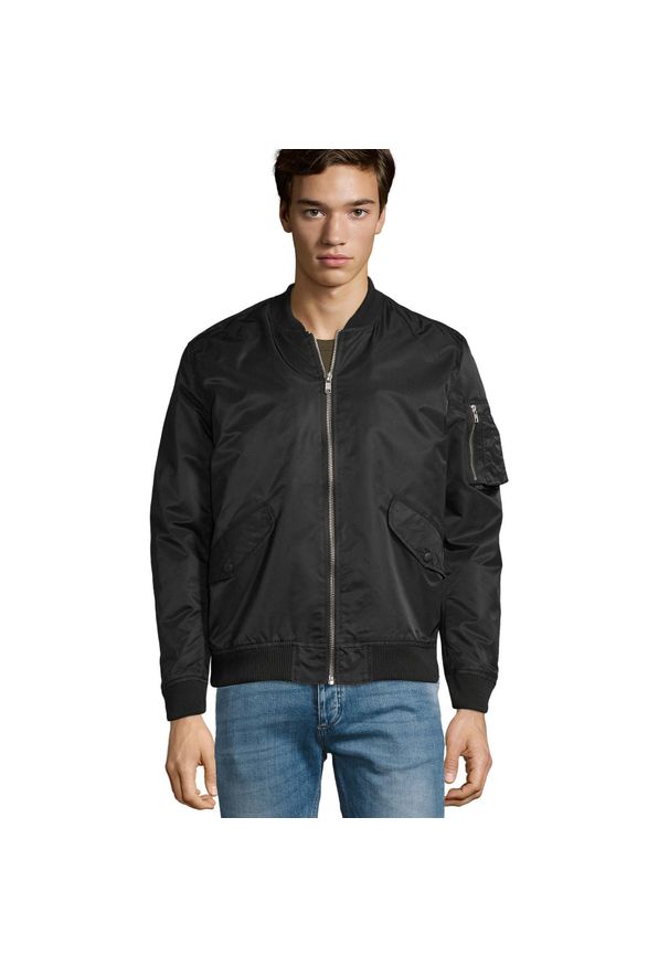 SOL'S - Kurtka Rebel Dla Dorosłych Unisex. Kolor: czarny. Sport: turystyka piesza