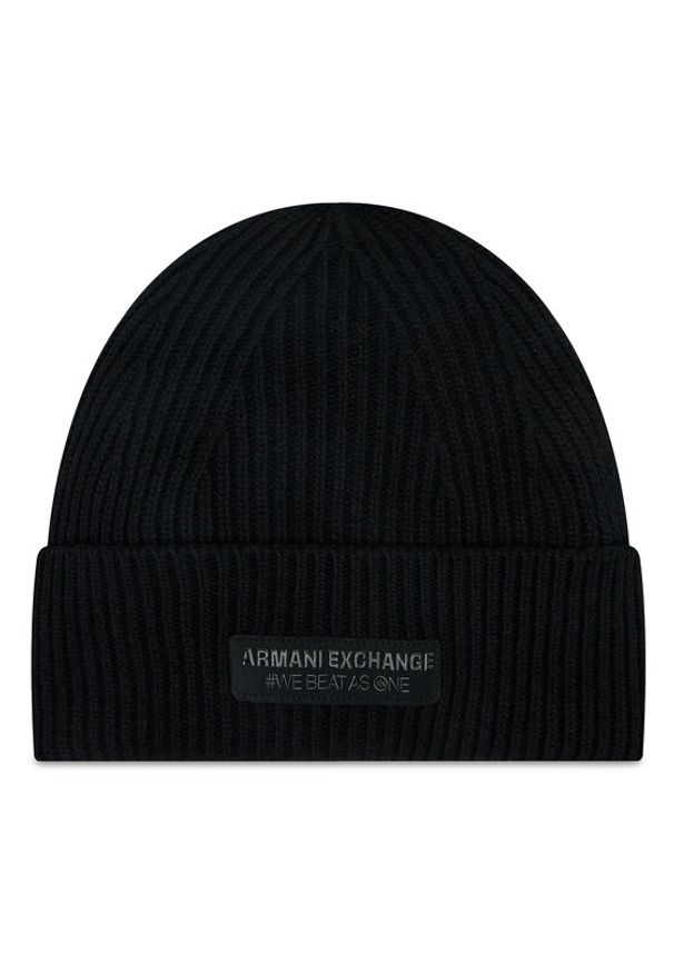 Armani Exchange Czapka 940343 3F300 00020 Czarny. Kolor: czarny. Materiał: wełna, materiał