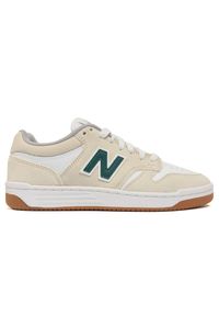 Buty męskie New Balance Numeric NM480JDI – beżowe. Kolor: beżowy. Materiał: dresówka, guma, syntetyk, zamsz, materiał, skóra. Szerokość cholewki: normalna. Wzór: nadruk. Sport: bieganie