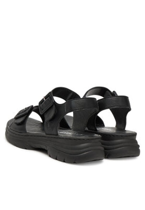 Rieker Sandały 66680-00 Czarny. Kolor: czarny. Materiał: skóra, syntetyk