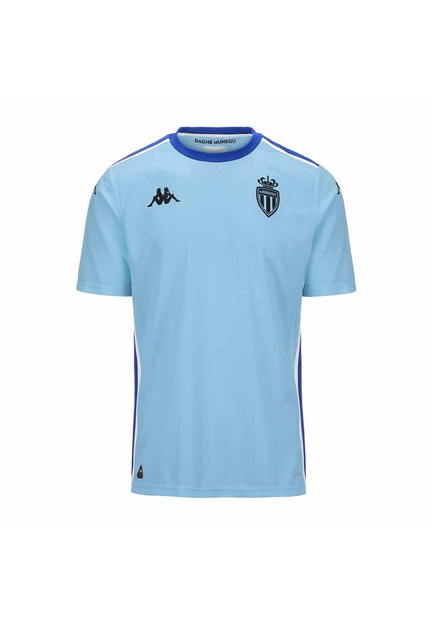 Kappa - Koszulka bramkarska AS Monaco Kombat 2024/25. Kolor: niebieski, szary, wielokolorowy. Sport: piłka nożna