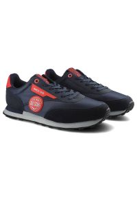 Big-Star - Granatowe Sneakersy Big Star Męskie Modne Półbuty. Okazja: na co dzień. Kolor: niebieski. Materiał: zamsz, materiał, skóra ekologiczna. Szerokość cholewki: normalna. Sport: fitness #6