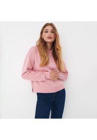 Mohito - Różowa bluza z kapturem - Różowy. Typ kołnierza: kaptur. Kolor: różowy