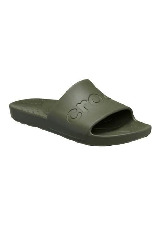 Klapki unisex Crocs Slide. Kolor: zielony. Materiał: syntetyk, materiał