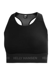 Damski biustonosz wełniany Helly Hansen Dura. Kolor: czarny. Materiał: wełna #1