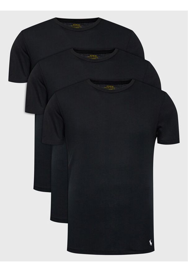 Polo Ralph Lauren Komplet 3 t-shirtów 714830304014 Czarny Regular Fit. Typ kołnierza: polo. Kolor: czarny. Materiał: bawełna