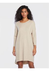 Moss Copenhagen Sukienka dzianinowa Rachelle 16172 Beżowy Regular Fit. Kolor: beżowy. Materiał: wiskoza #1