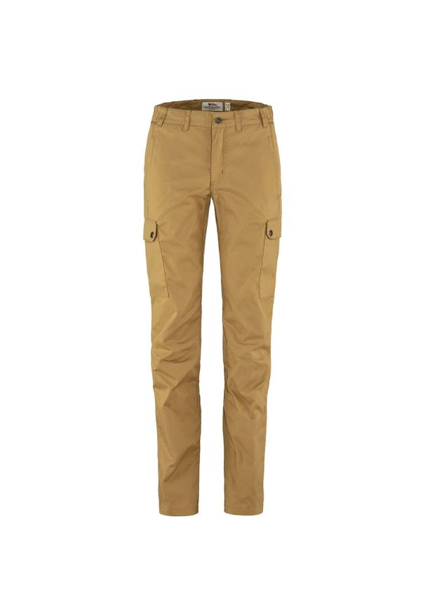Fjällräven - Spodnie outdoorowe damskie Fjallraven Stina Trousers. Kolor: brązowy. Sezon: lato. Sport: turystyka piesza
