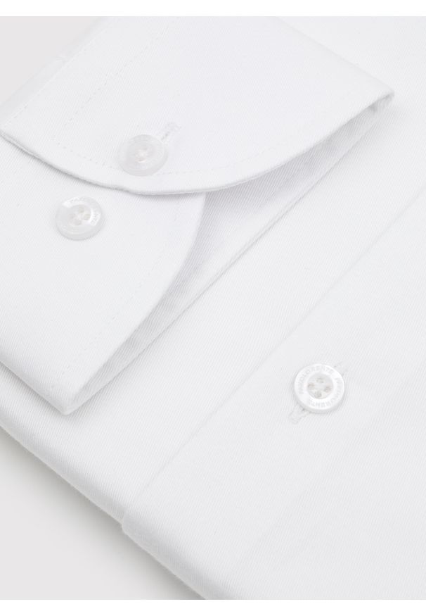 Pako Lorente - PAKO LORENTE – Biała koszula męska. Kolor: biały. Materiał: bawełna, elastan. Długość rękawa: długi rękaw. Długość: długie