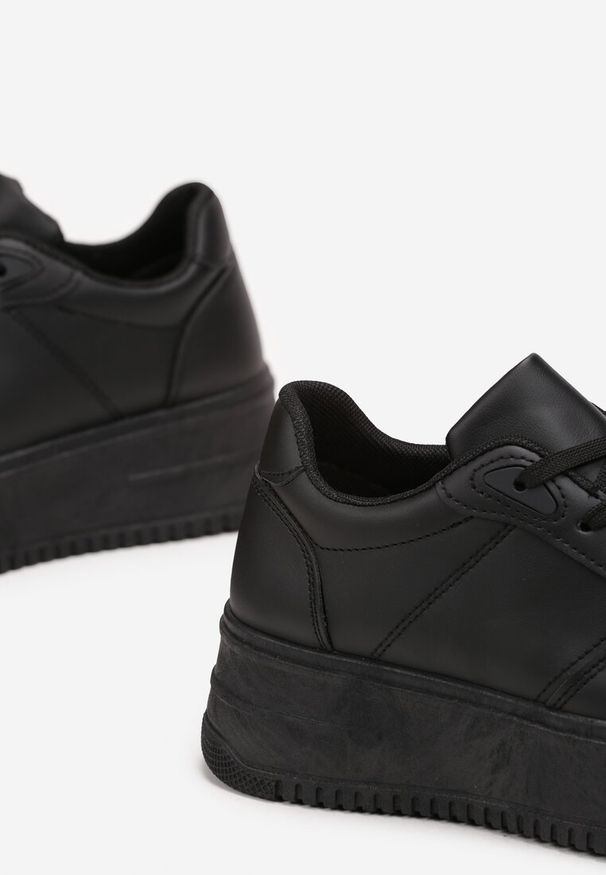 Born2be - Czarne Sneakersy na Platformie Ameeraka. Kolor: czarny. Obcas: na platformie
