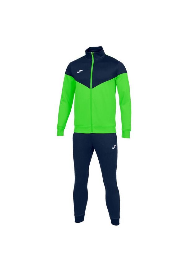 Dres do piłki nożnej męski Joma Oxford. Kolor: wielokolorowy, zielony, niebieski. Materiał: dresówka