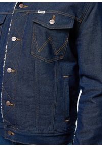 Wrangler - MESKA KURTKA JEANSOWA WRANGLER SHERPA DENIM JACKET CLEAN RINSE 112371364. Materiał: denim, jeans #4