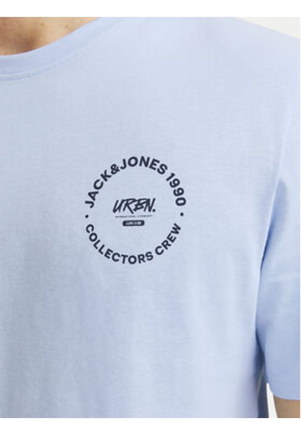 Jack & Jones - Jack&Jones T-Shirt Simon 12269280 Błękitny Standard Fit. Kolor: niebieski. Materiał: bawełna
