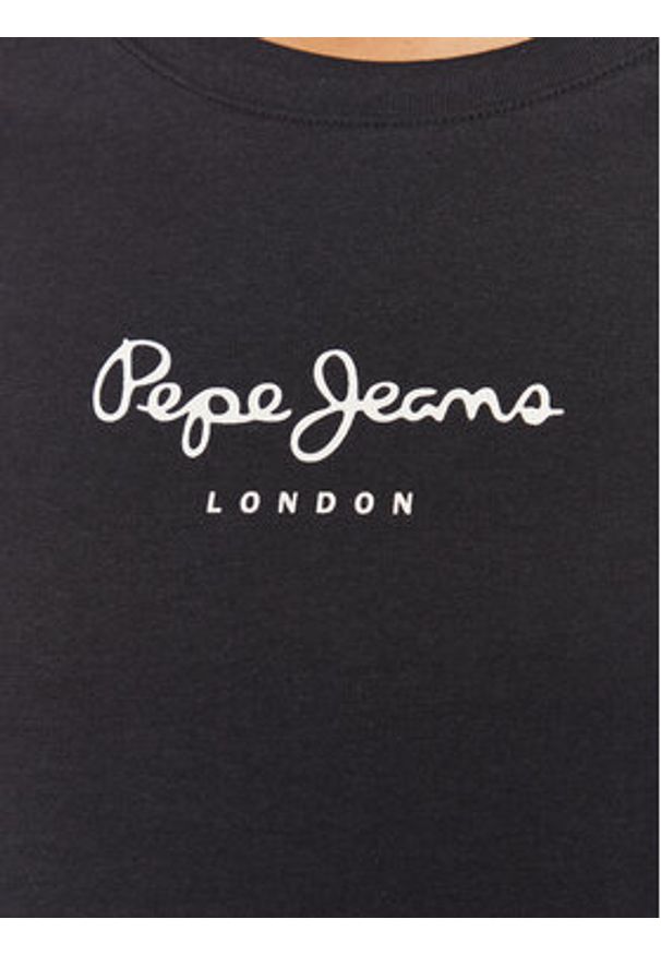 Pepe Jeans T-Shirt Wendy PL505480 Czarny Regular Fit. Kolor: czarny. Materiał: bawełna