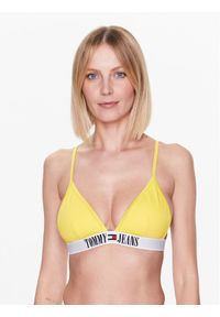 Tommy Jeans Góra od bikini UW0UW04079 Żółty. Kolor: żółty. Materiał: syntetyk #1