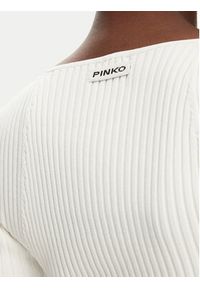 Pinko - PINKO Sweter Falterona Maglia 104625 A2E6 Biały Regular Fit. Kolor: biały. Materiał: syntetyk #4