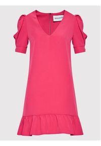 Silvian Heach Sukienka codzienna PGP22250VE Różowy Regular Fit. Okazja: na co dzień. Kolor: różowy. Materiał: syntetyk. Typ sukienki: proste. Styl: casual #3