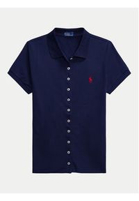 Polo Ralph Lauren Polo 211939272001 Granatowy Slim Fit. Typ kołnierza: polo. Kolor: niebieski. Materiał: bawełna #4