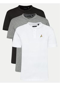 Brave Soul Komplet koszulek polo MPS-568AKARI Kolorowy Straight Fit. Typ kołnierza: polo. Materiał: bawełna. Wzór: kolorowy #1