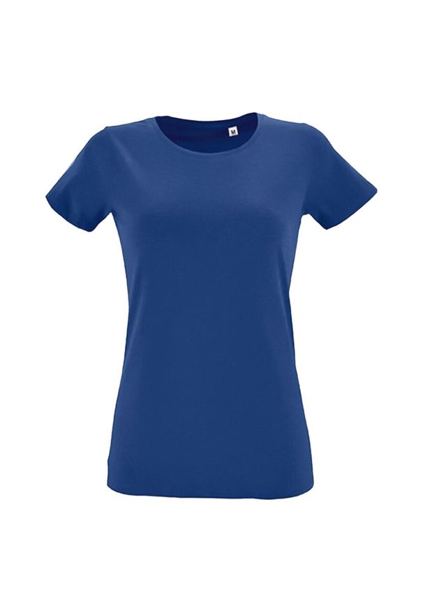 SOL'S - Koszulka Damska Regent Z Okrągłym Dekoltem I Dopasowanym Krojem. Kolor: niebieski. Sport: turystyka piesza