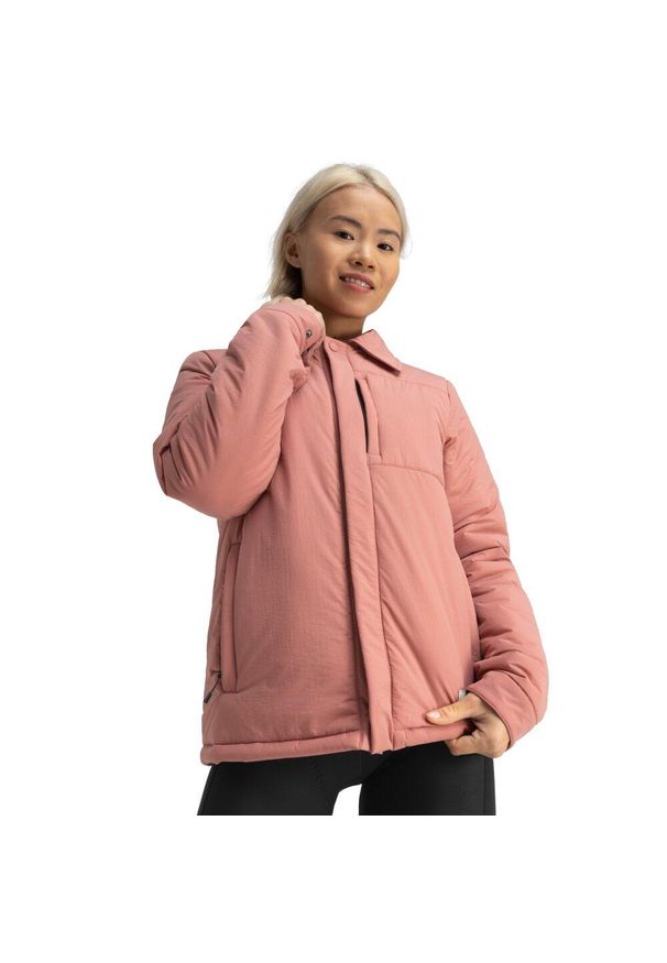 SIROKO - Damska ocieplana wierzchnia koszula rowerowa gravel Kolarstwo Siroko Georgia. Kolor: różowy. Materiał: puch