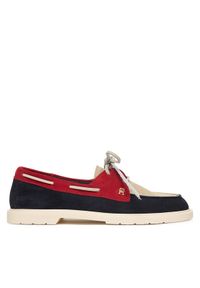 TOMMY HILFIGER - Tommy Hilfiger Mokasyny Light Suede Boat Shoe FW0FW09337 Granatowy. Kolor: niebieski. Materiał: skóra, zamsz #1