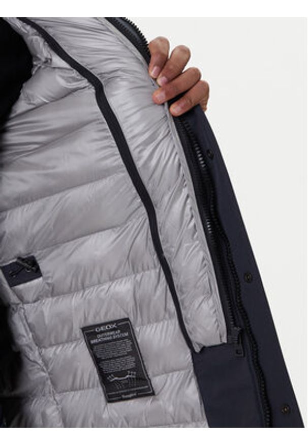 Geox Parka Velletri M5628F T3285 F1624 Granatowy Regular Fit. Kolor: niebieski. Materiał: syntetyk
