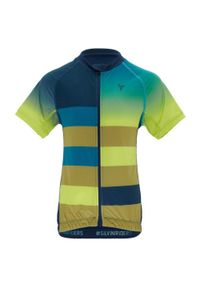 Koszulka rowerowa dziecięca Silvini Junior Jersey Mazzani CD2284. Kolor: zielony, wielokolorowy, niebieski. Materiał: jersey