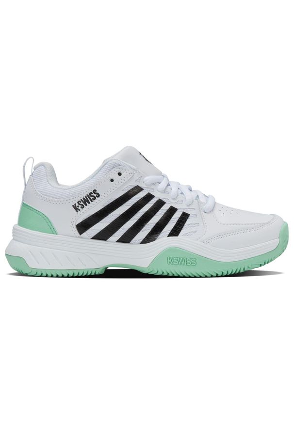 K-Swiss - Kswiss Court Express 2 Clay White Women 94429118. Kolor: zielony, biały, wielokolorowy. Sport: tenis