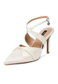Nine West Szpilki CEO-259-73 02 Écru. Kolor: kremowy. Materiał: materiał. Obcas: na szpilce #8