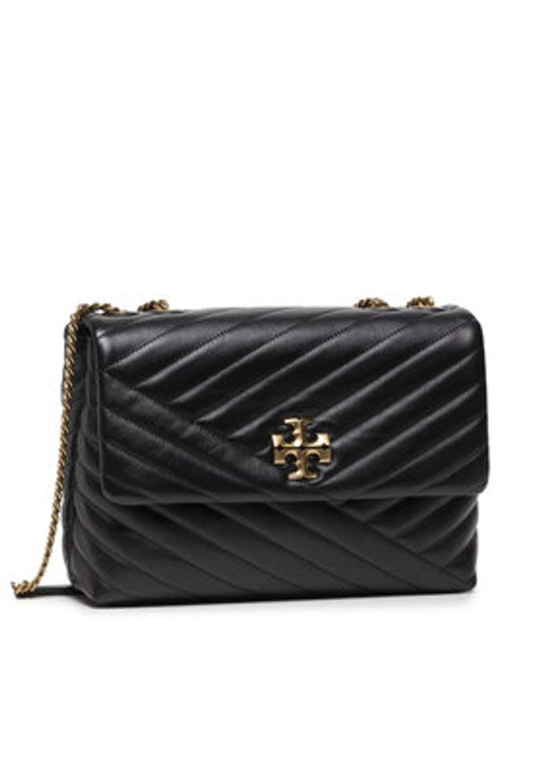 Tory Burch Torebka Kira Chevron Convertible Shoulder Bag 90446 Czarny. Kolor: czarny. Materiał: skórzane
