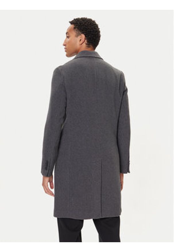 United Colors of Benetton - United Colors Of Benetton Płaszcz wełniany 2X59UN05M Szary Regular Fit. Kolor: szary. Materiał: syntetyk