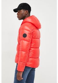 Save The Duck kurtka męska kolor czerwony zimowa. Okazja: na co dzień. Kolor: czerwony. Materiał: poliester, materiał, puch. Wzór: gładki. Sezon: zima. Styl: casual #5