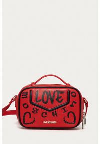 Love Moschino - Torebka. Kolor: czerwony. Rodzaj torebki: na ramię #1