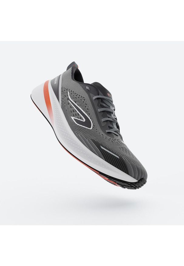 KIPRUN - Buty do biegania męskie Kiprun Cushion 500. Kolor: biały, wielokolorowy, szary. Szerokość cholewki: normalna