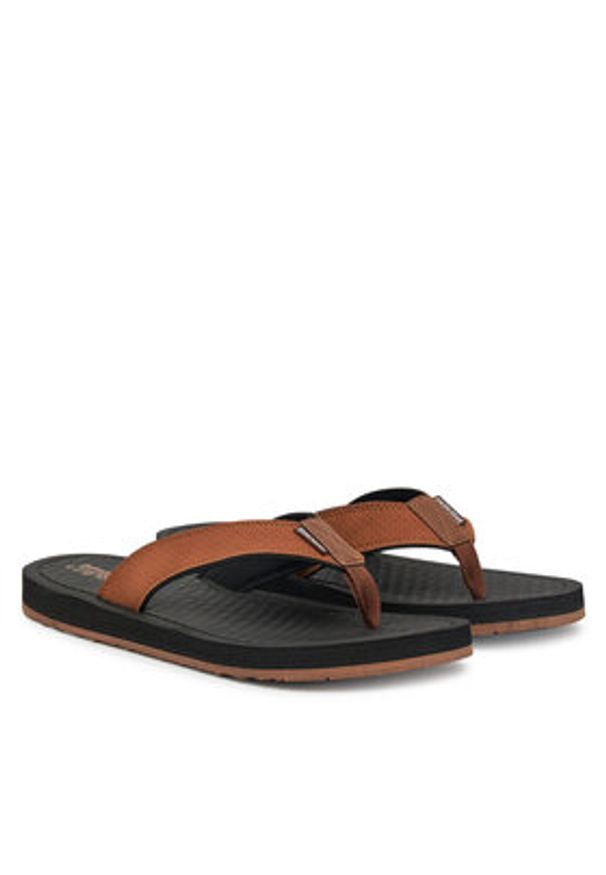 skechers - Skechers Japonki Tantric-Copano 205097/BRN Brązowy. Kolor: brązowy. Materiał: skóra