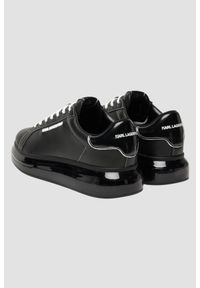 Karl Lagerfeld - KARL LAGERFELD Czarne męskie sneakersy skórzane Kapri Kushion Lo Lace. Okazja: na co dzień. Kolor: czarny. Materiał: skóra #5