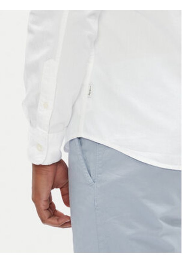 Pepe Jeans Koszula Phil PM308274 Biały Regular Fit. Kolor: biały. Materiał: bawełna
