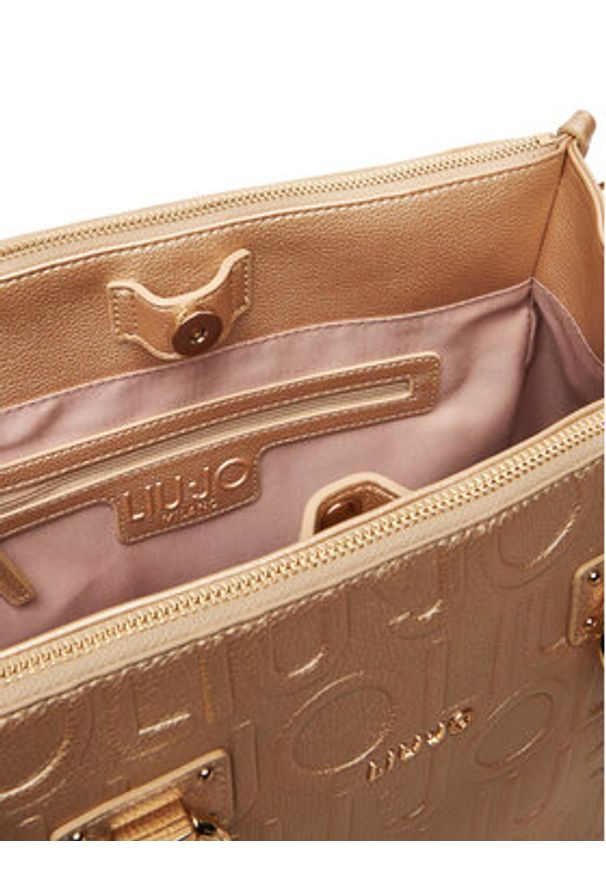 Liu Jo Torebka Ecs M Satchel AF5008 E0538 Złoty. Kolor: złoty. Materiał: skórzane
