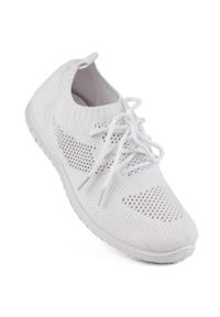 NEWS - Buty sportowe damskie wsuwane białe News 1020. Zapięcie: bez zapięcia. Kolor: biały. Materiał: materiał. Szerokość cholewki: normalna #1