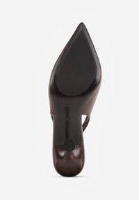 Born2be - Brązowe Sandały na Szpilce z Odkrytą Piętą Brennessa. Okazja: na wesele, na co dzień, na ślub cywilny. Kolor: brązowy. Materiał: jeans. Obcas: na szpilce. Styl: casual, elegancki #7