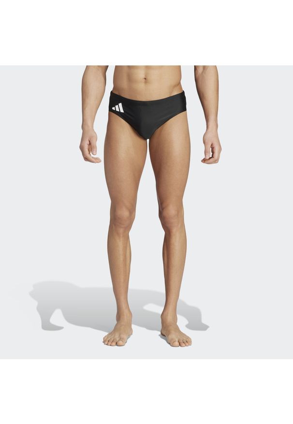 Adidas - Szorty do pływania Solid. Kolor: czarny, biały, wielokolorowy. Materiał: materiał. Wzór: gładki