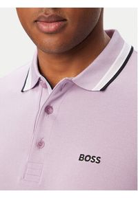 BOSS Polo Paddy 50469055 Różowy jasny Regular Fit. Typ kołnierza: polo. Kolor: różowy. Materiał: bawełna #5