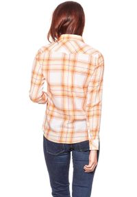 Wrangler - KOSZULA WRANGLER WESTERN APRICOT NECTAR W5240LU65 112129350. Wzór: kratka #9
