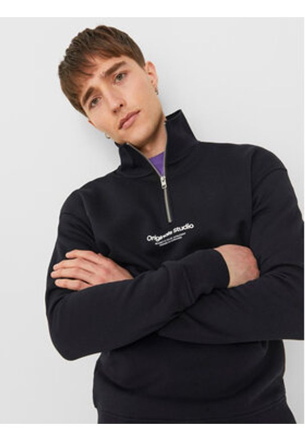 Jack & Jones Bluza Vesterbro 12241777 Czarny Relaxed Fit. Kolor: czarny. Materiał: syntetyk, bawełna