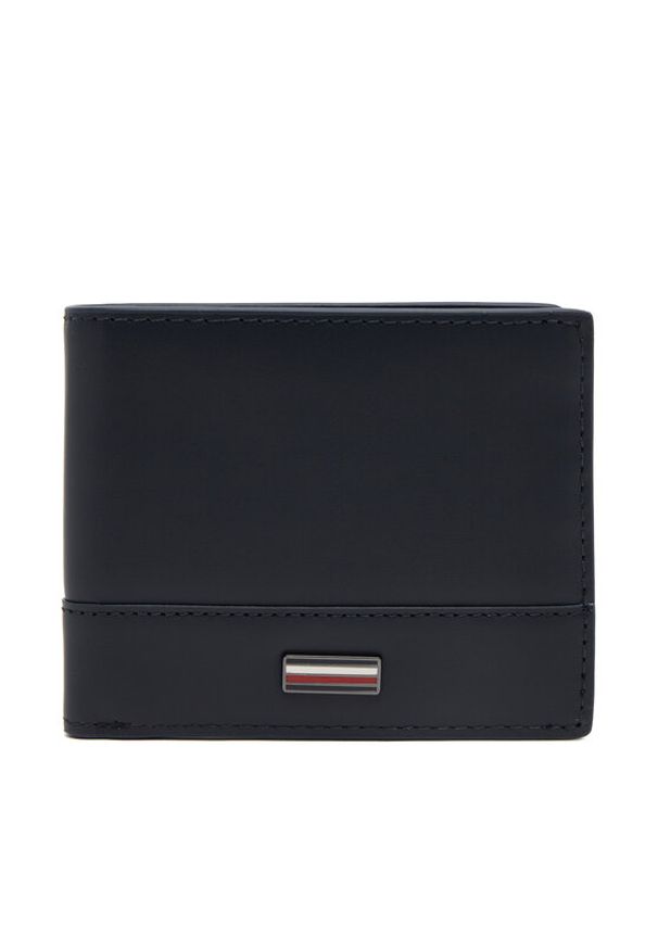 TOMMY HILFIGER - Tommy Hilfiger Duży Portfel Męski Th Corp Mini Cc Wallet AM0AM13244 Granatowy. Kolor: niebieski. Materiał: skóra