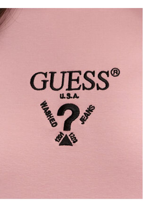 Guess T-Shirt Colette V4YI21 KCDH1 Różowy Regular Fit. Kolor: różowy. Materiał: bawełna