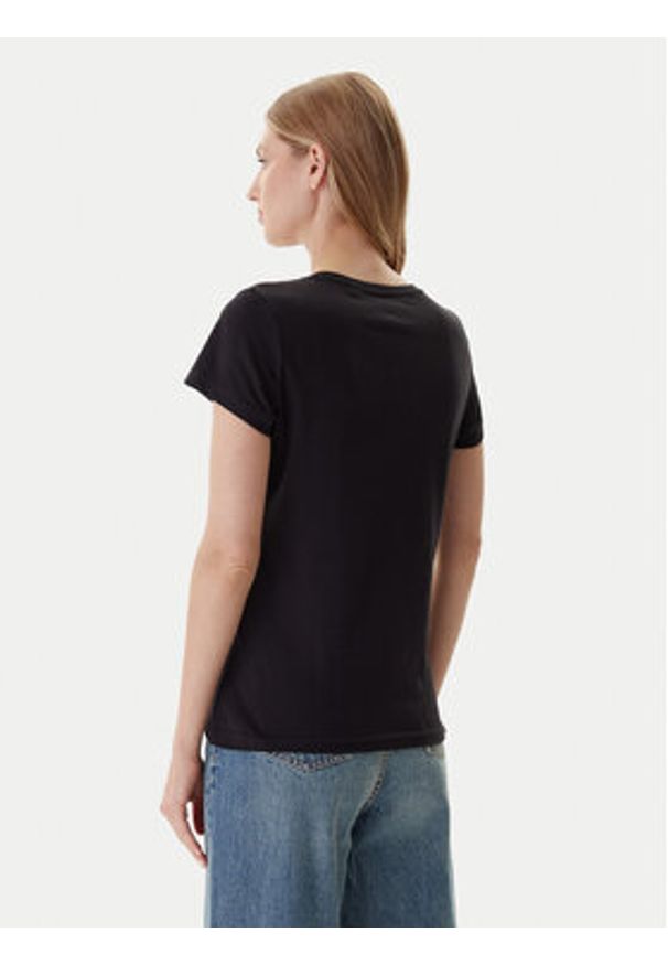 Mustang T-Shirt Loa 1016753 Czarny Slim Fit. Kolor: czarny. Materiał: bawełna