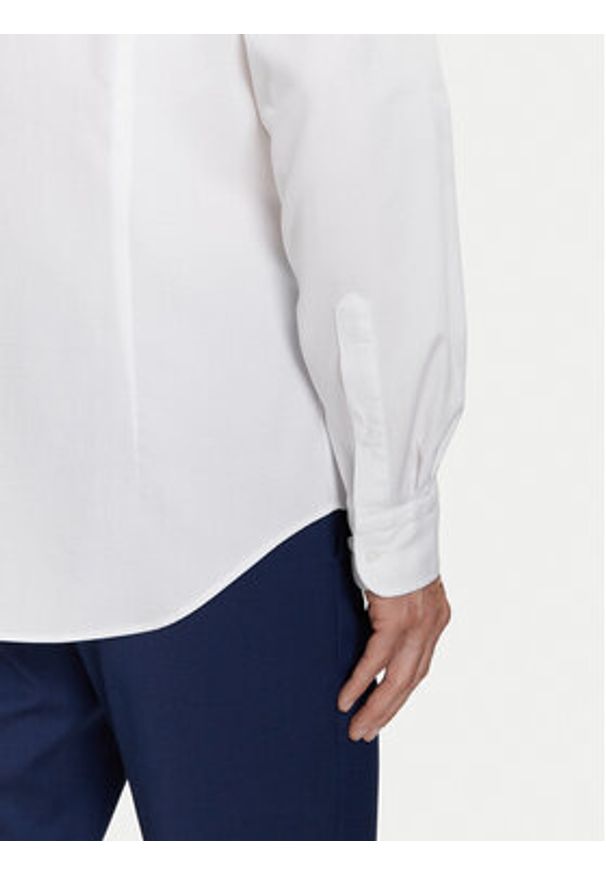 TOMMY HILFIGER - Tommy Hilfiger Koszula MW0MW39573 Biały Slim Fit. Kolor: biały. Materiał: bawełna