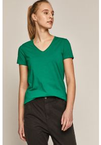 medicine - Medicine - T-shirt Basic. Kolor: zielony. Materiał: bawełna, włókno, dzianina. Wzór: gładki #5